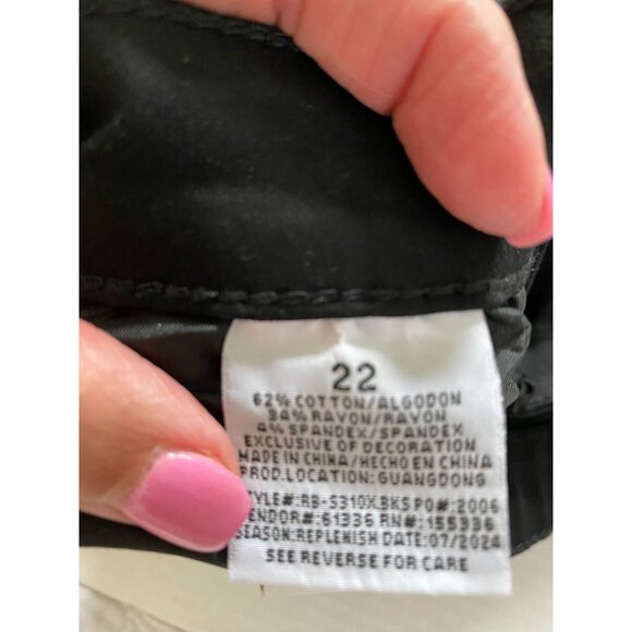 Red Bottoms Black High-Waist Booty-Lifting Stretch Jeans Size 22 Western Biker - Picture 4 of 15